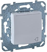 Розетка с заземлением без рамки Schneider Electric Unica 1-м. крышка шторки белый картинка